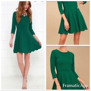 🆕 w/tags lulu’s cumulonimbus clouds green dress